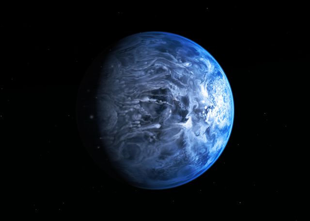 Artist's Concept of Exoplanet HD 189733b with Azure Blue Atmosphere - Download Free Stock Photos Pikwizard.com