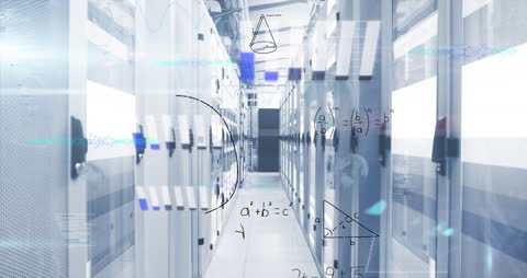 Artistic Overlay of Mathematics in Modern Server Room Setting