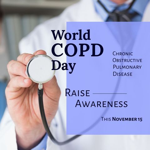 World COPD Day Awareness Campaign with Medical Professional - Download Free Stock Templates Pikwizard.com