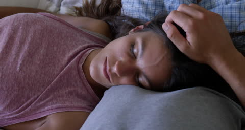 Couple Sharing Intimate Moment at Home