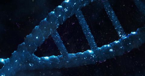 glowing digital dna strand in futuristic dark environment - Download Free Stock Images Pikwizard.com