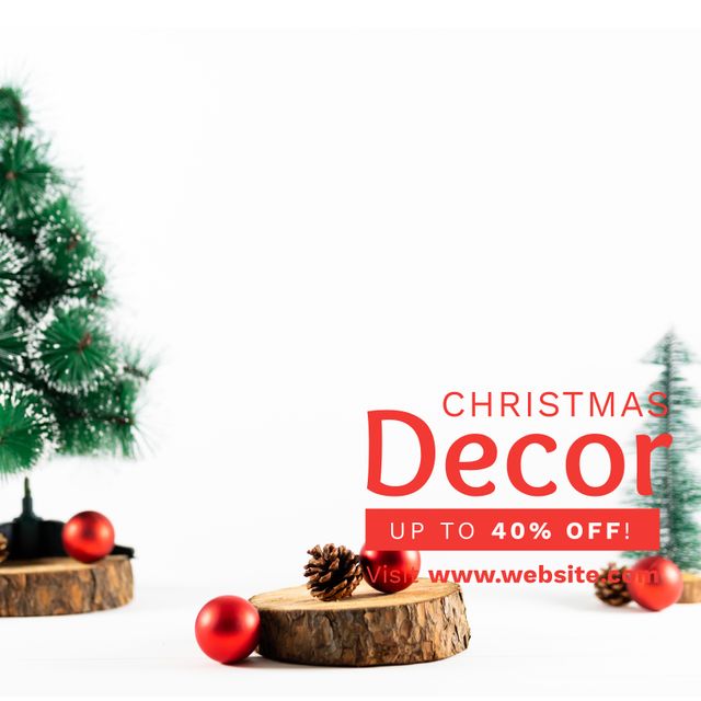 Composition of christmas decor text over christmas tree and decoration on white background. Christmas, festivity, tradition and celebration concept digitally generated video.