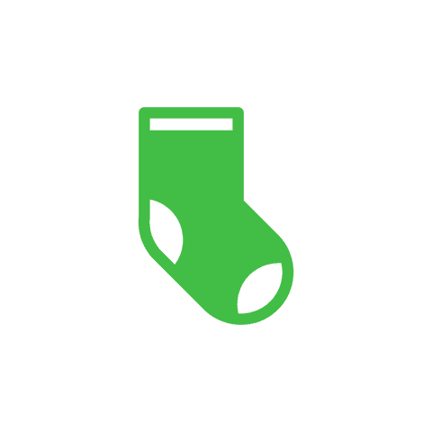 Green Christmas Stocking Illustration on Transparent Background