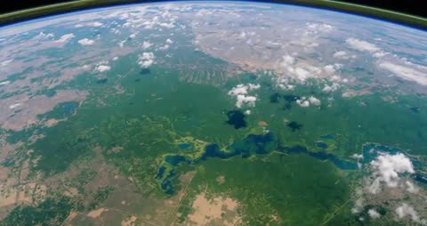 AI-Generated Earth View: River Snaking Through Forests and Farmlands