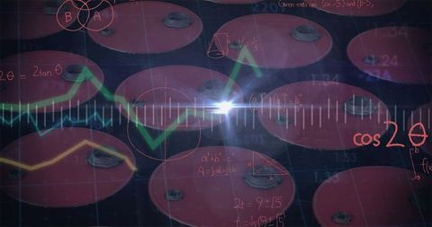Technological analysis of red metal components with graph overlay