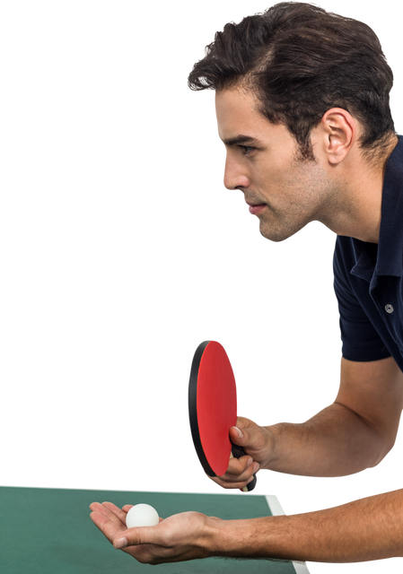 Transparent Confident Male Athlete Playing Table Tennis - Download Free Stock Videos Pikwizard.com