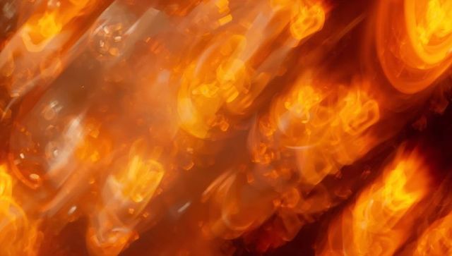 Radiant abstract design with glowing amber highlights