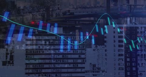 Digital Financial Data Over Cityscape Illustrating Market Trends - Download Free Stock Images Pikwizard.com