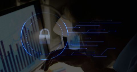 Data Security Expert Analyzing Digital Statistics on Computer Screen - Download Free Stock Images Pikwizard.com