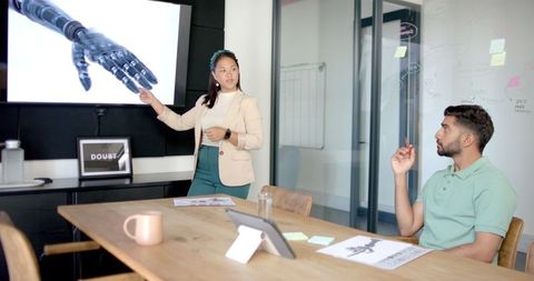 Presenting Robotic Hand Design in Modern Office Meeting