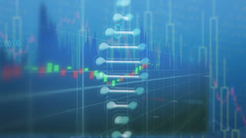 Digital Stock Market Interface Analyzing Data