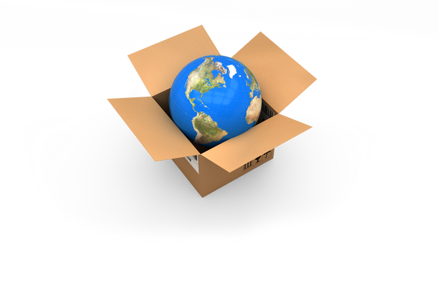 Transparent Comic Globe in Open Cardboard Box - Download Free Stock Videos Pikwizard.com