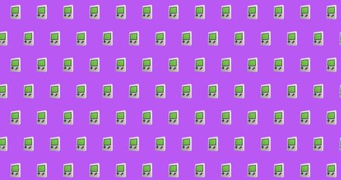 Retro Gaming Pattern with Handheld Consoles on Purple Background - Download Free Stock Images Pikwizard.com
