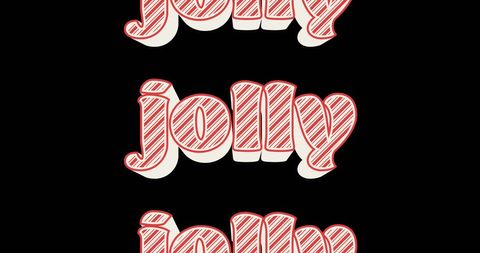 Repetitive Jolly Text in Festive Candy Cane Style - Download Free Stock Images Pikwizard.com