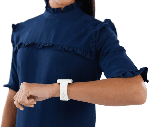 businesswoman displaying modern smartwatch against white background - Download Free Stock Videos Pikwizard.com