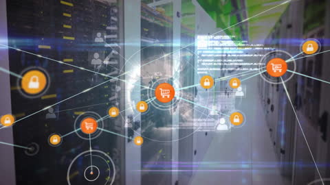 Digital Network Connections in Technology Data Center