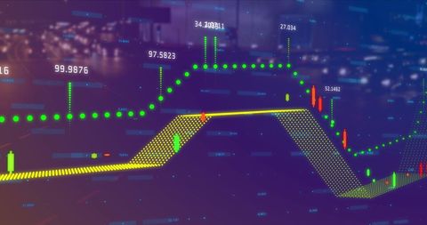 digital financial graphs overlay in futuristic urban background - Download Free Stock Images Pikwizard.com