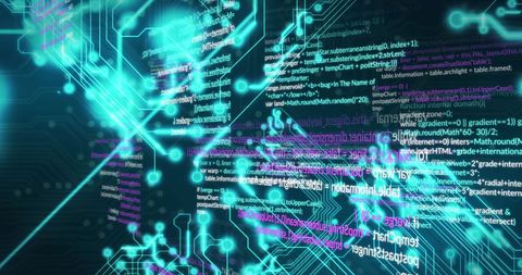 Digital Data Streams with Blue and Purple Light Effects - Download Free Stock Images Pikwizard.com
