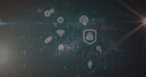 Digital Cybersecurity Malware Detection and Scanning Icons - Download Free Stock Images Pikwizard.com