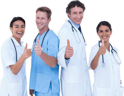 Transparent Smiling Medical Team Giving Thumbs Up - Download Free Stock Videos Pikwizard.com