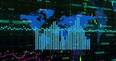 Global Finance Analysis with Digital Interface Overlay - Download Free Stock Images Pikwizard.com