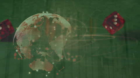 Globe and Dice with Digital Interface Concept