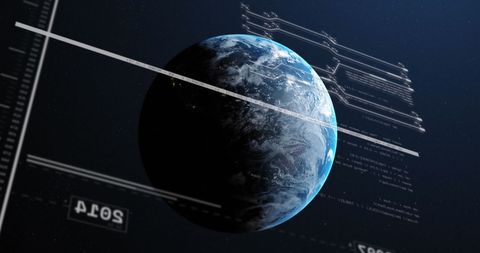 Global Data Processing Technology with Planet Earth - Download Free Stock Images Pikwizard.com