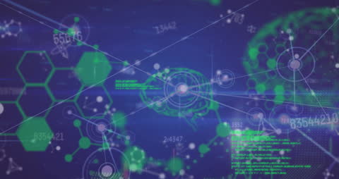 Futuristic Network with Digital Brain Hologram