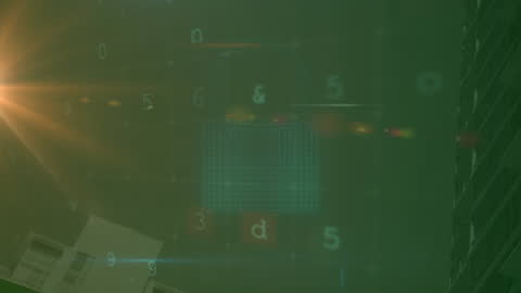 Abstract Technology Animation of Digital Cloud Security