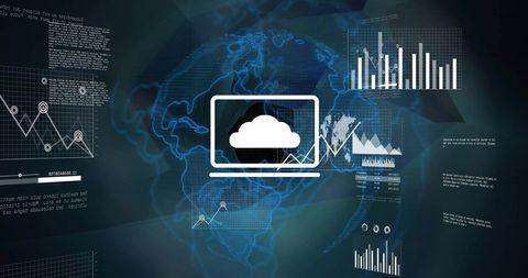Global Digital Data Processing with Financial Analytics - Download Free Stock Images Pikwizard.com