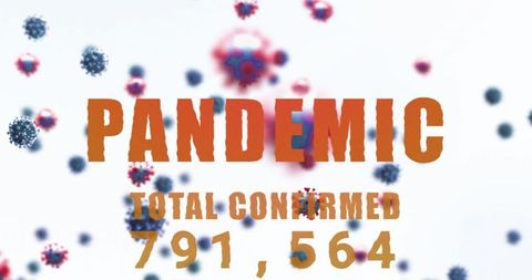 Pandemic Concept with COVID-19 Particle Background - Download Free Stock Images Pikwizard.com