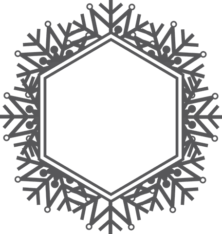 geometric snowflake frame with transparent background winter design - Download Free Stock Videos Pikwizard.com