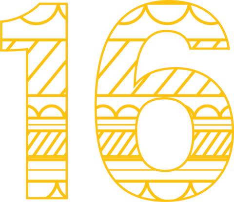 Stylish Number Sixteen with Geometric Pattern on Transparent Background - Download Free Stock Videos Pikwizard.com