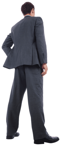 Confident Businessman in Formal Suit Standing with Hand on Hip Transparent Background - Download Free Stock Videos Pikwizard.com