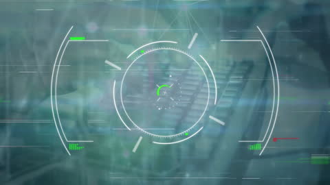 Futuristic Data Analysis with Abstract Digital Interface