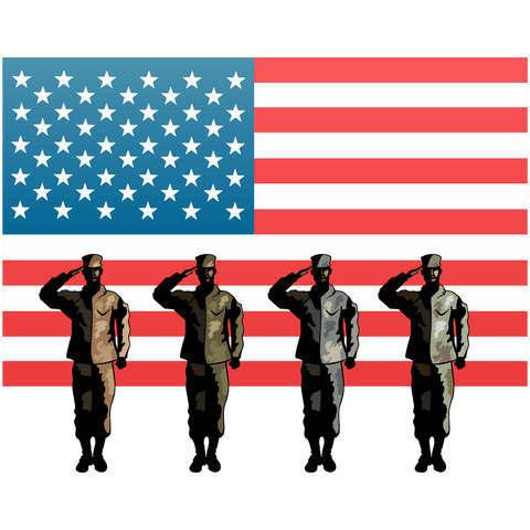 transparent silhouette of soldiers saluting with american flag - Download Free Stock Videos Pikwizard.com