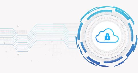 Digital Security Concept with Cloud Encryption Symbol - Download Free Stock Images Pikwizard.com