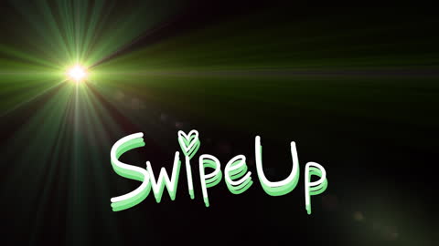 Futuristic Green Swipe Up Graphic with Light Flare