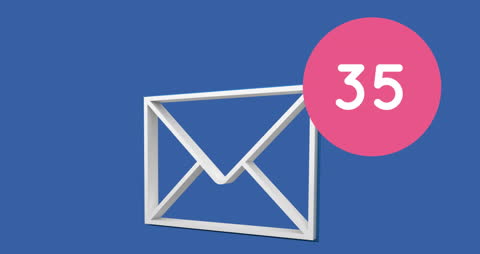 Email Notification Symbol with Changing Unread Counter