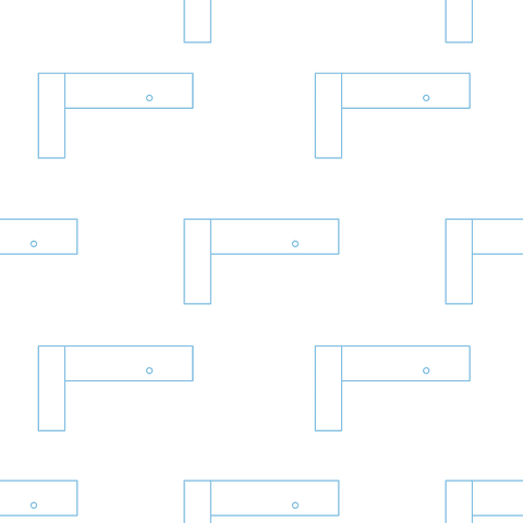 Transparent seamless pattern with blue ruler motif
