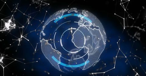 Global Digital Data Processing Concept with Interactive Interface - Download Free Stock Images Pikwizard.com