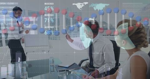 Team Analyzing Genome Data with Statistics in Modern Office - Download Free Stock Images Pikwizard.com