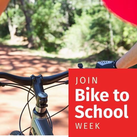 bike to school week encouraging healthy cycling - Download Free Stock Templates Pikwizard.com
