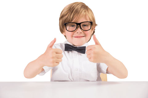 Smart Schoolboy Giving Thumbs Up on Transparent Background - Download Free Stock Videos Pikwizard.com