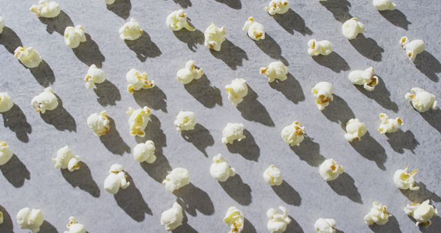 Pattern of Popcorn Kernels Casting Shadows on Gray Surface - Download Free Stock Images Pikwizard.com