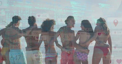 Digital Fusion of Friendship and Technology at Beach