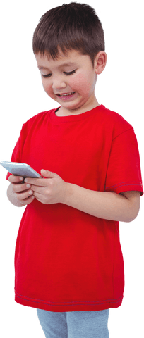 Transparent Excited Child Enjoying Smartphone Technology - Download Free Stock Videos Pikwizard.com