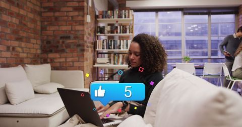 Social Media Trends in Modern Office Setting with Young Professional - Download Free Stock Images Pikwizard.com