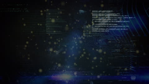 Futuristic Coding Concept with Floating Digital Elements