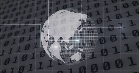 Global Networking with Digital Data Streams - Download Free Stock Images Pikwizard.com